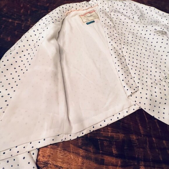 Cartonnier By Anthropologie Women's Polka Dot Blazer Jacket L - Picture 11 of 12